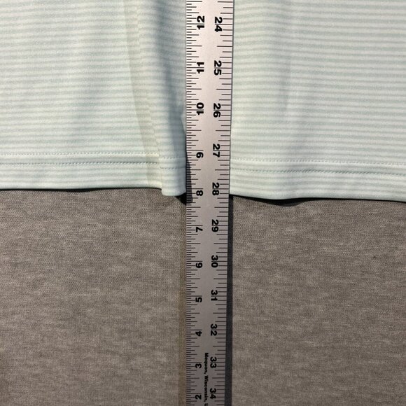 Walter Hagen Essentials Polo Shirt Mens XL Teal Striped Short Sleeve Golf - Picture 4 of 6